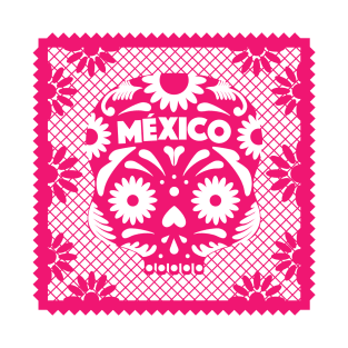 Mexican Day Of The Dead Pink Sugar Skull / Traditional Cultural Icon in México by Akbaly T-Shirt