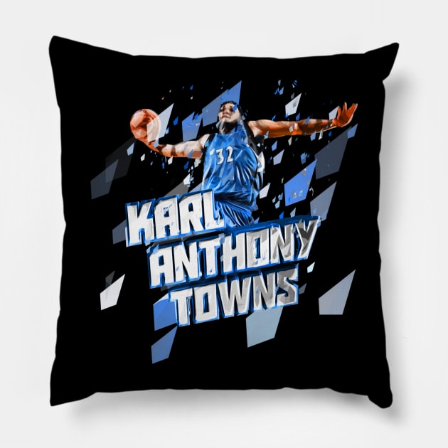 Karl Anthony Towns Artwork Pillow by hesxjohnpaul