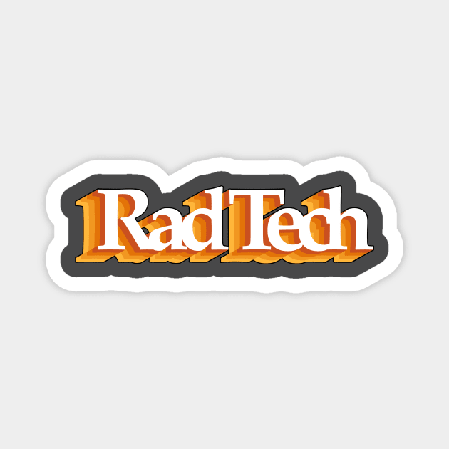 Rad Tech - retro design Magnet by daddymactinus