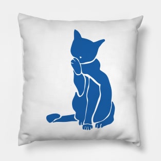 Matisse's Cat Var 1. in Blue Pillow