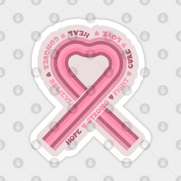 Breast Cancer Awareness Survivor Magnet by Mastilo Designs