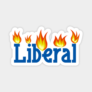 Flaming Liberal Magnet