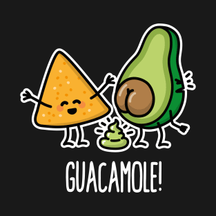 Pooping Avocado Tortilla chips guacamole guac turd vegan T-Shirt