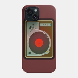 Retro record player DJ design Phone Case
