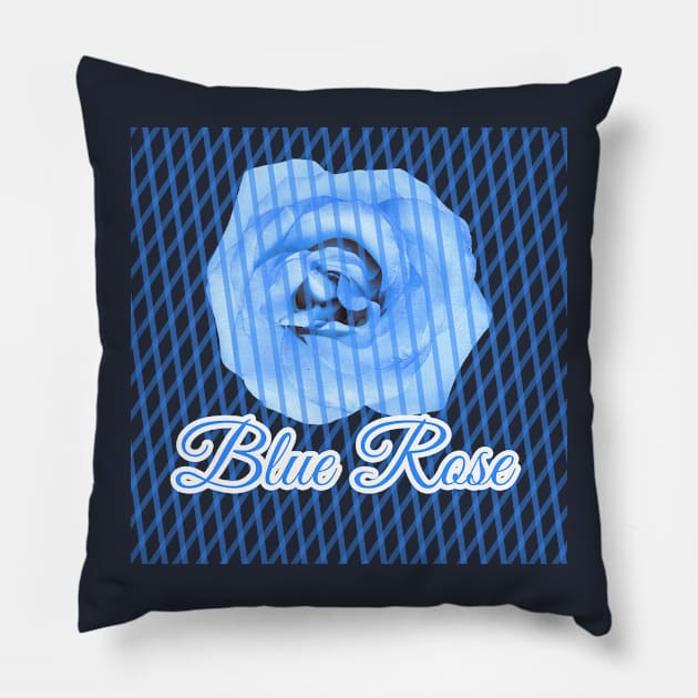 Blue Rose Pillow by Dream Touch Computer