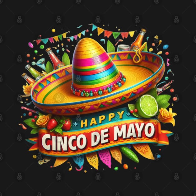 Happy Cinco de Mayo Vibrant Limon Sombrero by Truth or Rare