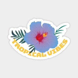 Tropical vibes blue hibiscus Magnet