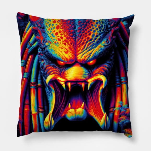 Infrared Predator Pillow by TooplesArt