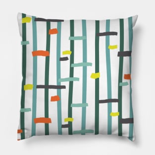 Abstract Colourful Lines Pattern Pillow