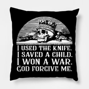 Jim Butcher Quote - I Used the Knife - The Dresden Files Pillow