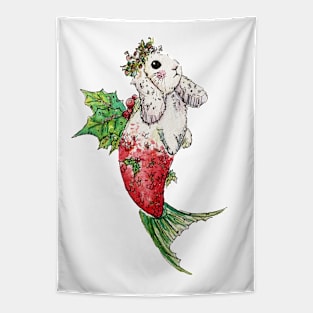 Holly Fairy Mermaid Bunny Tapestry