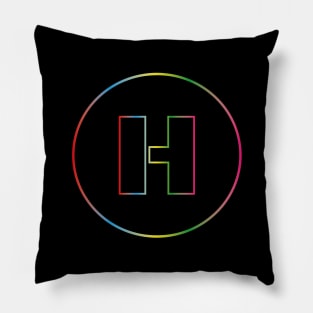 letter H colorful design Pillow