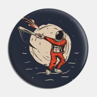 astronaut hit ufo spaceship Pin