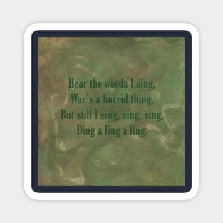 War poem Magnet