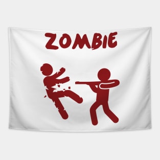 Zombie Gun Tapestry