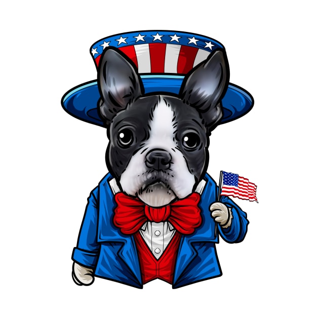 Fourth of July Boston Terrier by whyitsme