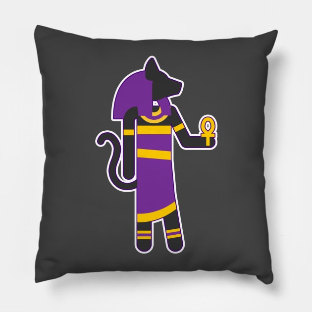 Simple Gods - Bastet Pillow by DoctorDestructoDome