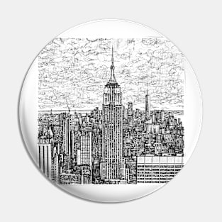 NEW YORK - pencil drawing .2 Pin