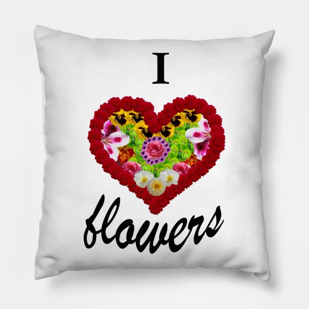 flowers Pillow by rickylabellevie