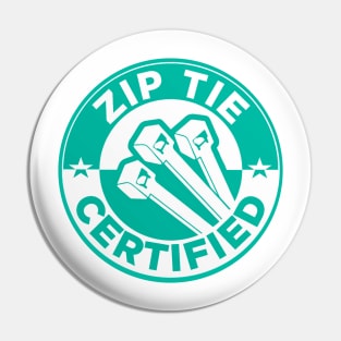 Zip Tie Certified Mechanic Sticker, Funny Technician Mechanic Electrician Construction Pin