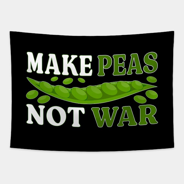 Make peas, not war Tapestry by maxcode