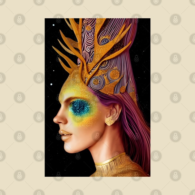 All That Glitters - Cosmic Goddess Portrait by Christine aka stine1