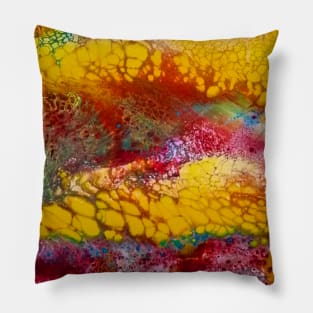 multicolored marble abstract design Pillow