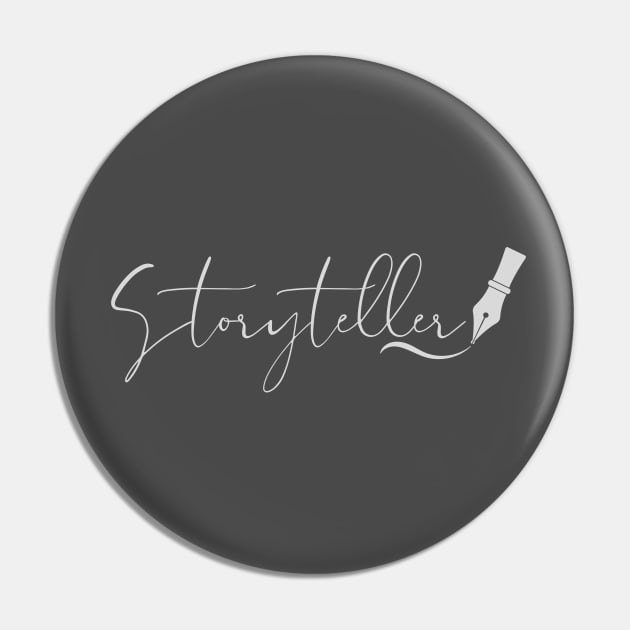 Storyteller silver Pin by PetraKDesigns