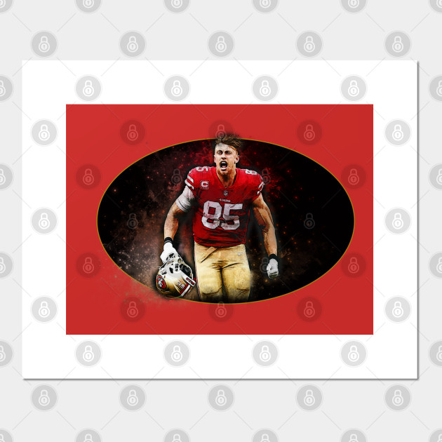 George Kittle Overlay 49ers Logo San Francisco Affiche Et Impression D Art Teepublic Fr