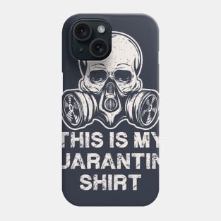 This Is My Quarantine Shirt Funny Skull With Mask Phone Case