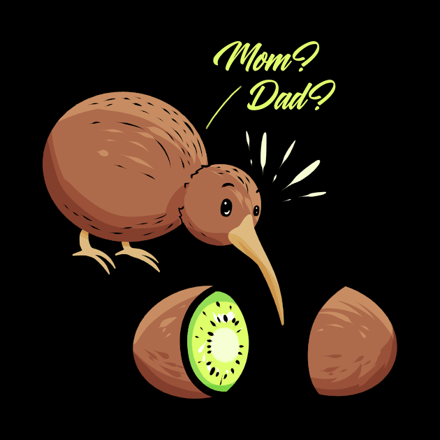 Kiwi Bird Mom and Dad New Zealand Kiwi by ChrisselDesigns