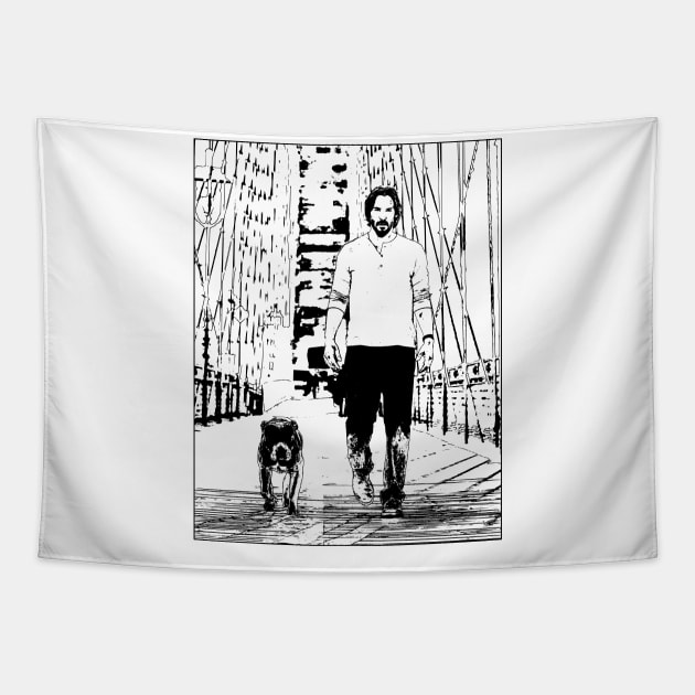 John Wick (Bridge) Tapestry by amon_tees