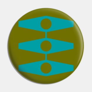 Minimal Eyes in Aqua and Olive Pin