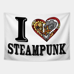 I Love Steampunk Tapestry