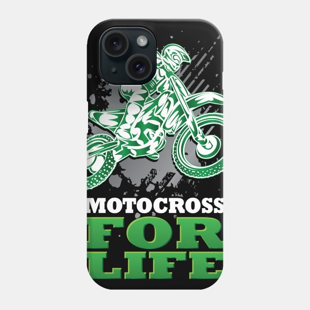 Motocross For Life Phone Case by OffRoadStyles