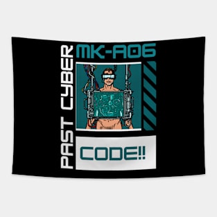 CYBERPUNK MK-A06 TURQUOISE Tapestry