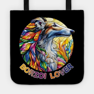 Borzoi lover, stained glass. I love borzois. Tote