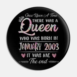 Girls 17th Birthday Queen January 2003 17 Years Old Pin