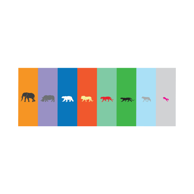 Walking animals by Paint