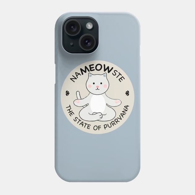 Yoga Cat Phone Case by DesignCat