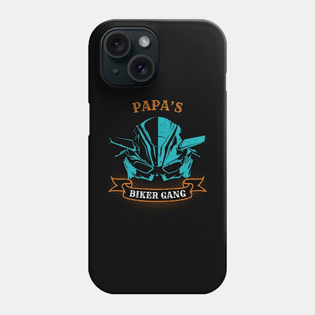 Papa's Biker Gang Father's Day Phone Case by DwiRetnoArt99