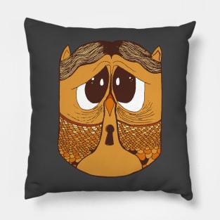 Cute Owl Lock heart Pillow