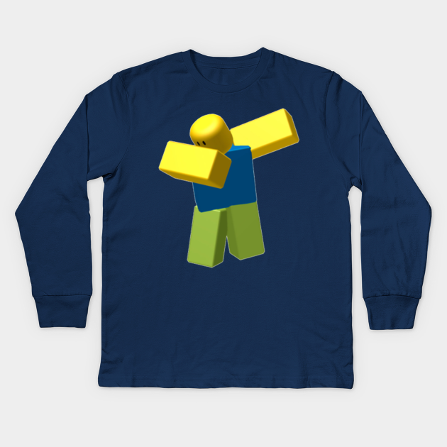 Dabbing Roblox Noob Dab Roblox Kids Long Sleeve T Shirt Teepublic - site roblox.com catalog dabbing noob