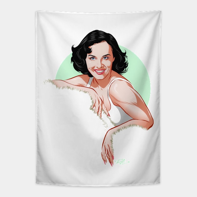 Paulette Goddard - An illustration by Paul Cemmick Tapestry by PLAYDIGITAL2020