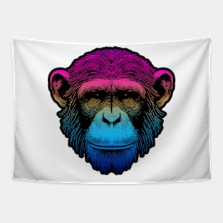 Chimp Out Sketch RGB Tapestry