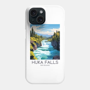 A Pop Art Travel Print of the Huka Falls - New Zealand Phone Case