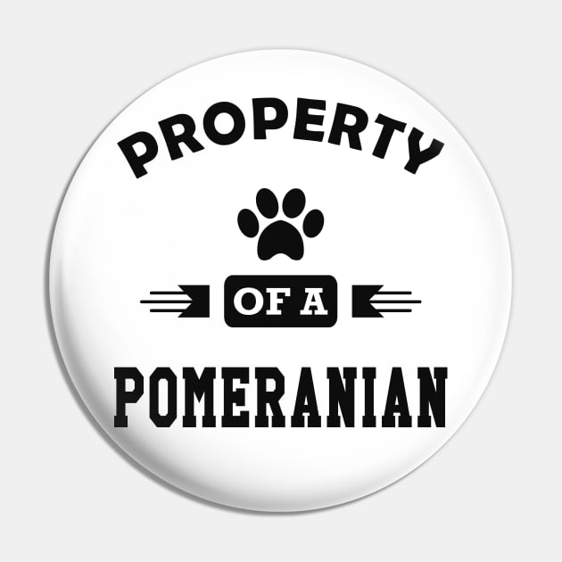 Pomeranian Dog - Property of a pomeranian Pin by KC Happy Shop