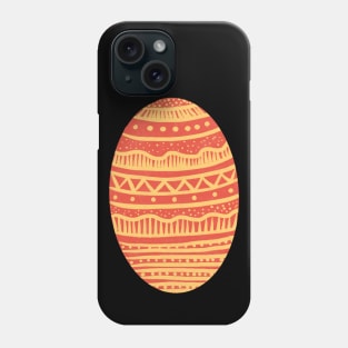 The red and yellow decorated easter egg, version 4 Phone Case