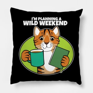 Coffee Books Tiger Wild Weekend Pillow