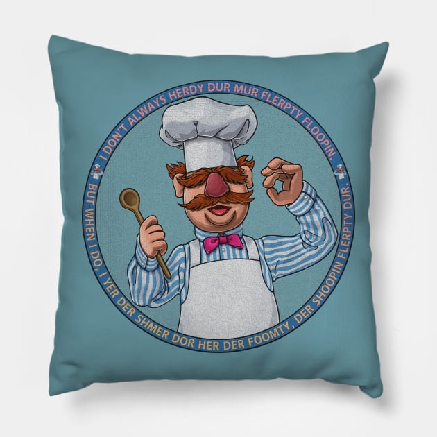 Swedish Chef Pillow by AquQira